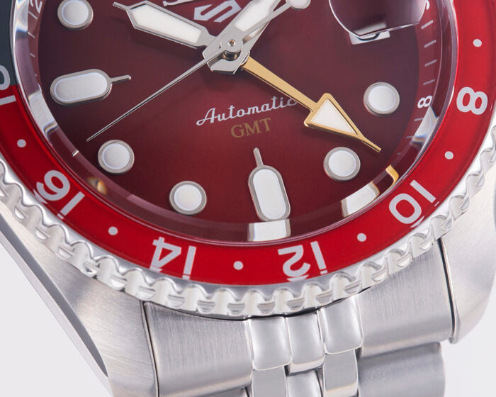 Seiko 5 Sports Thong Sia Limited Edition Red Dial Silver Steel Strap Watch For Men - SSK031K1 - Image 19